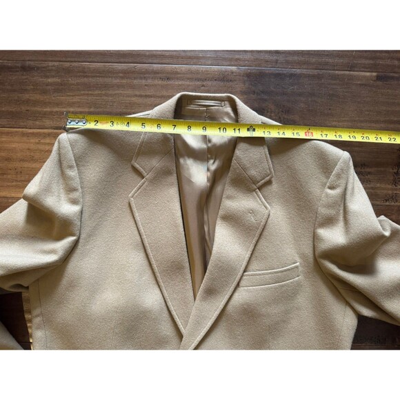 Vintage 1980s Bellamin 100% Pure Wool Camel Blazer Men’s 44 R• USA Made - Picture 2 of 14
